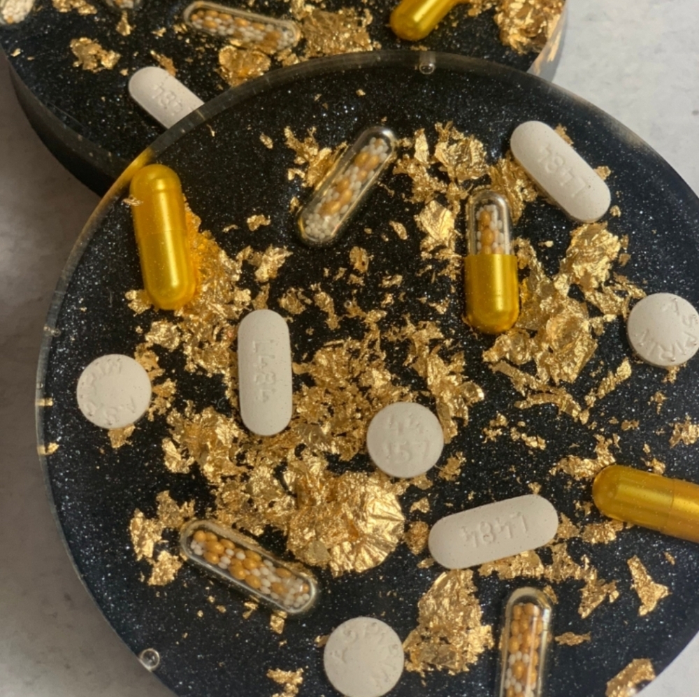 Custom Pill 💊 Resin Coaster
